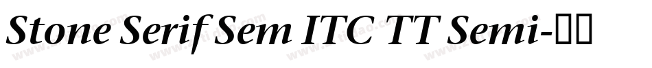Stone Serif Sem ITC TT Semi字体转换